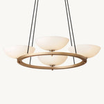 Vernet Geometric Porcelain Round Chandelier 36"