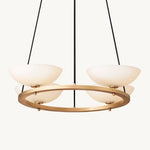 Vernet Geometric Porcelain Round Chandelier 36"