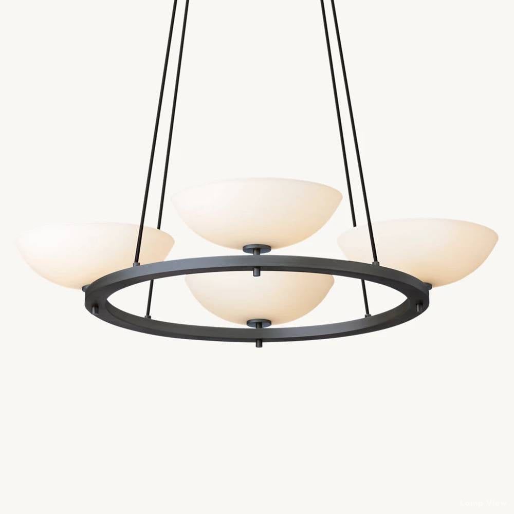 Vernet Geometric Porcelain Round Chandelier 36"
