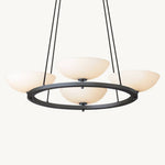 Vernet Geometric Porcelain Round Chandelier 36"