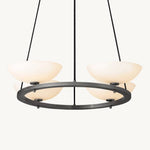 Vernet Geometric Porcelain Round Chandelier 36"