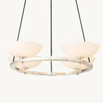 Vernet Geometric Porcelain Round Chandelier 36"