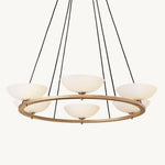 Vernet Geometric Porcelain Round Chandelier 48"