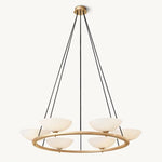 Vernet Geometric Porcelain Round Chandelier 48"