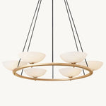 Vernet Geometric Porcelain Round Chandelier 48"