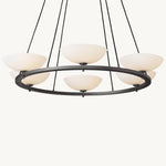 Vernet Geometric Porcelain Round Chandelier 48"