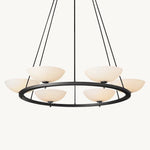 Vernet Geometric Porcelain Round Chandelier 48"