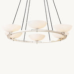 Vernet Geometric Porcelain Round Chandelier 48"