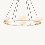 Vernet Geometric Porcelain Round Chandelier 60"