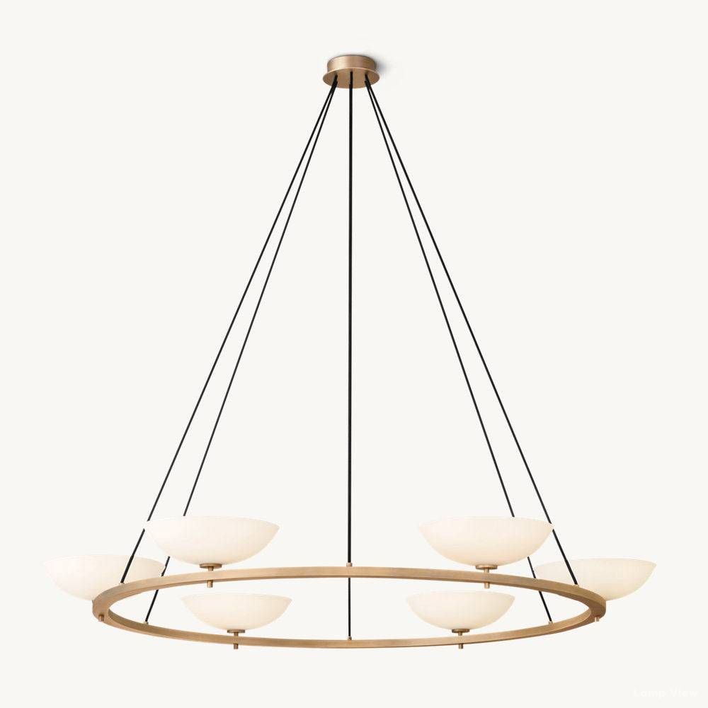Vernet Geometric Porcelain Round Chandelier 60"