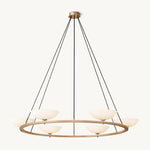 Vernet Geometric Porcelain Round Chandelier 60"