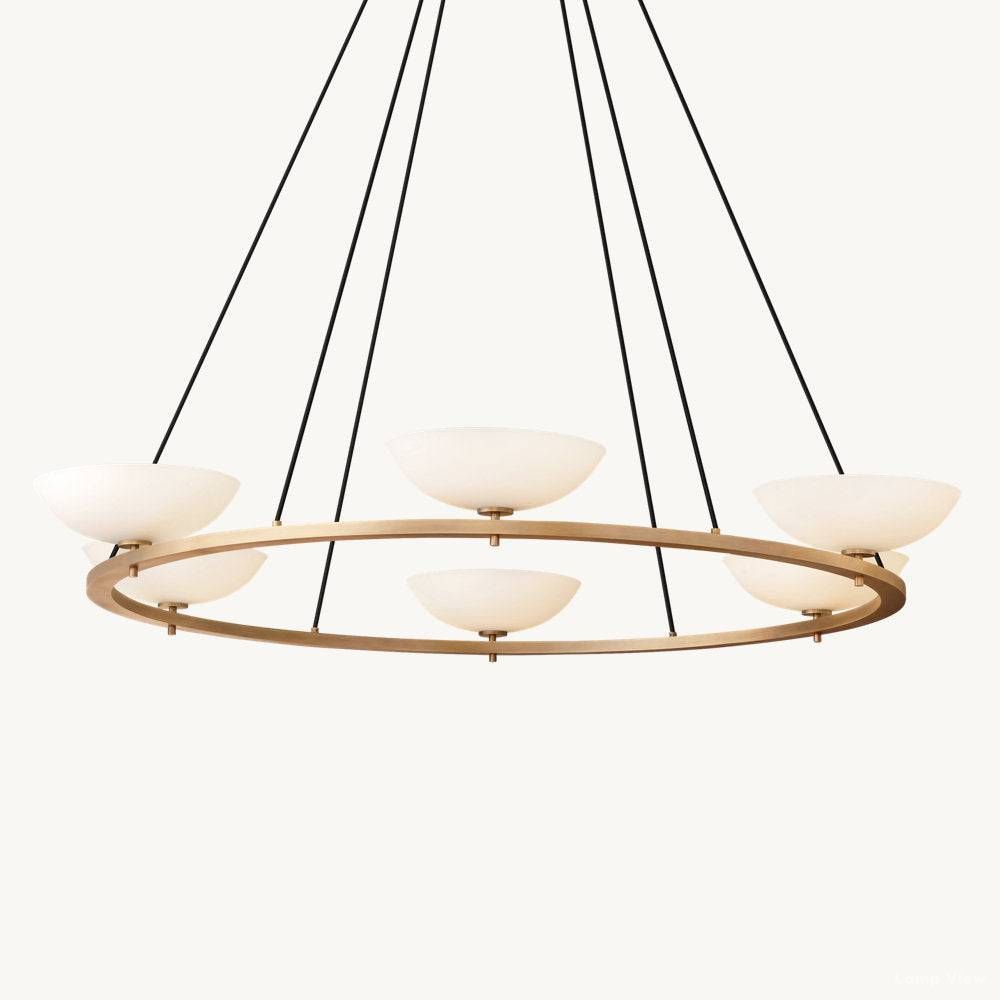 Vernet Geometric Porcelain Round Chandelier 60"