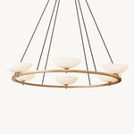 Vernet Geometric Porcelain Round Chandelier 60"