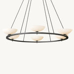 Vernet Geometric Porcelain Round Chandelier 60"