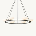 Vernet Geometric Porcelain Round Chandelier 60"