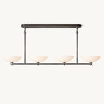 Vernet Geometric Porcelain Linear Chandelier 60"