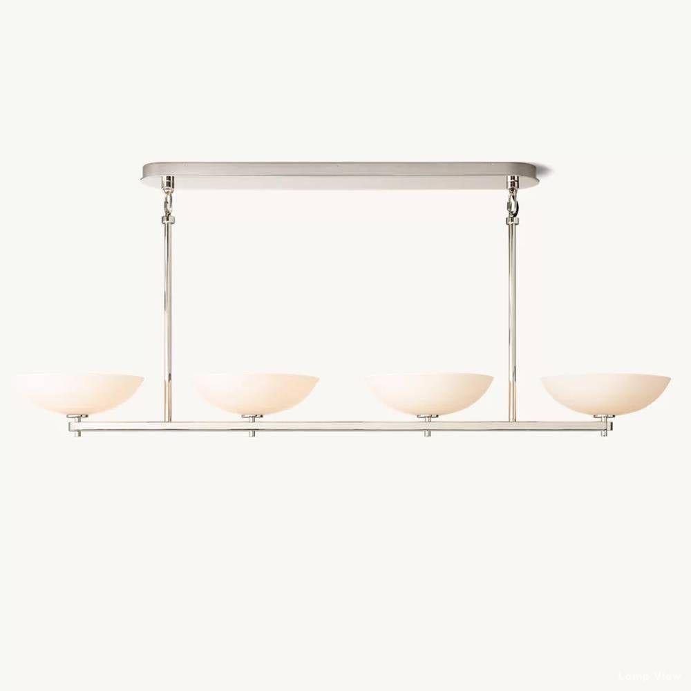 Vernet Geometric Porcelain Linear Chandelier 60"