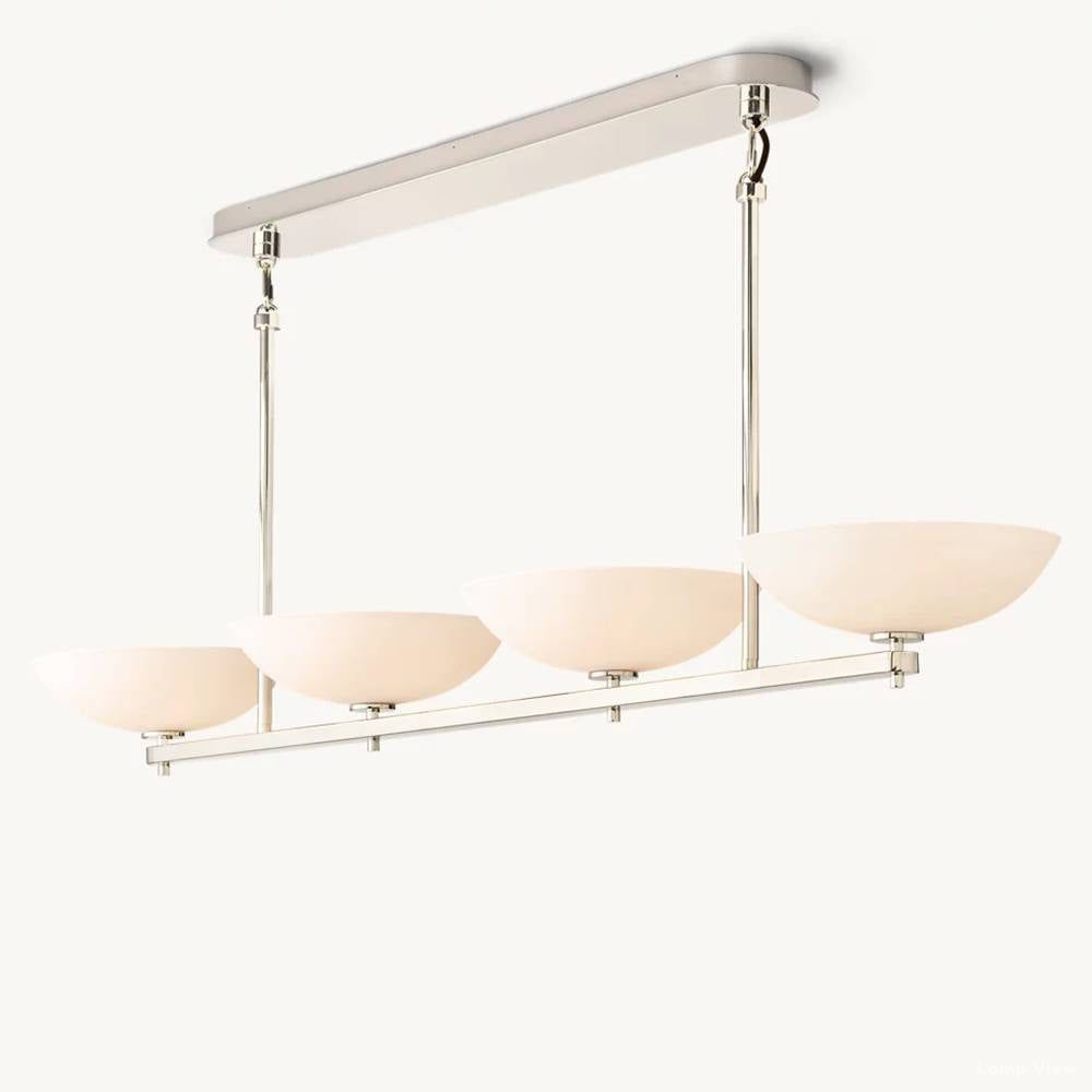 Vernet Geometric Porcelain Linear Chandelier 60"