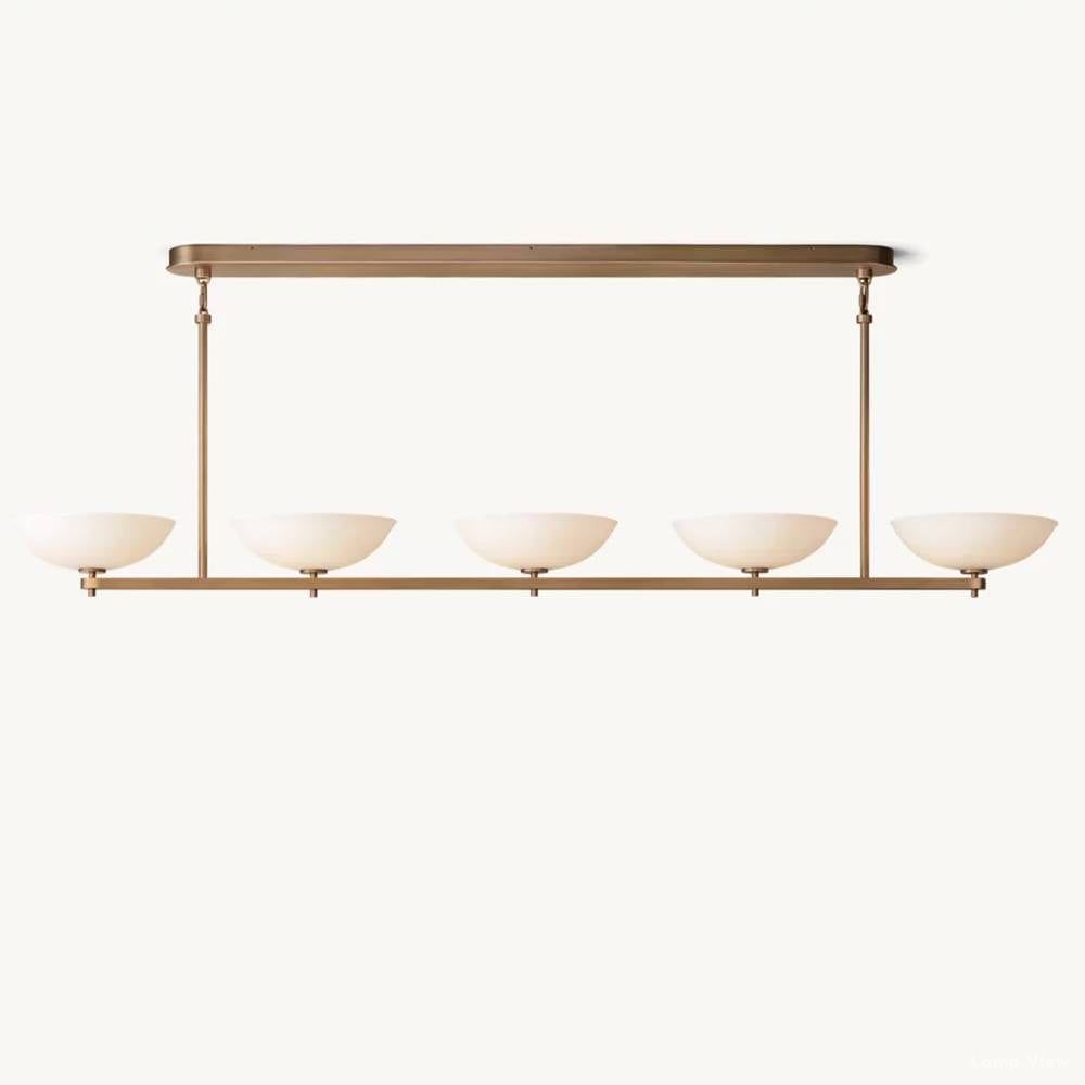 Vernet Geometric Porcelain Linear Chandelier 76"