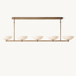 Vernet Geometric Porcelain Linear Chandelier 76"