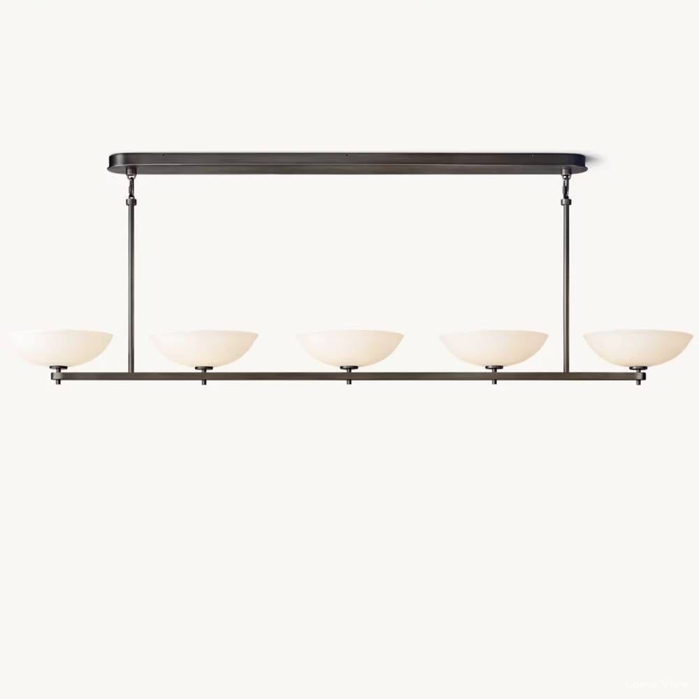 Vernet Geometric Porcelain Linear Chandelier 76"