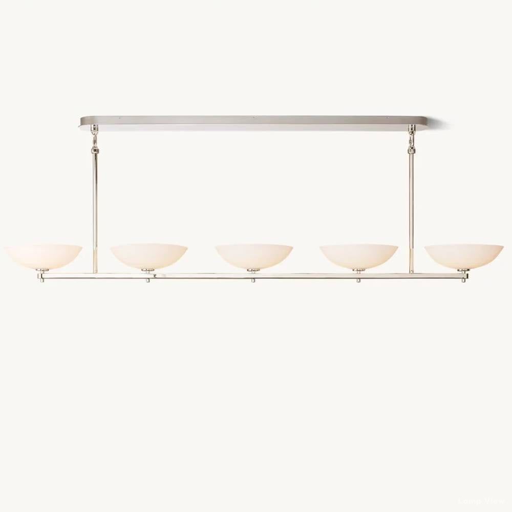 Vernet Geometric Porcelain Linear Chandelier 76"