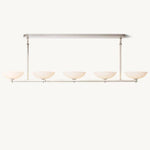 Vernet Geometric Porcelain Linear Chandelier 76"