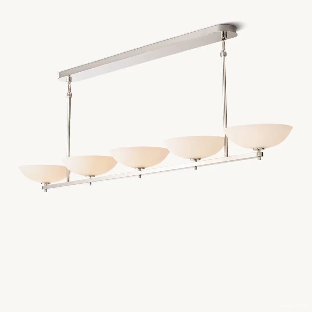 Vernet Geometric Porcelain Linear Chandelier 76"