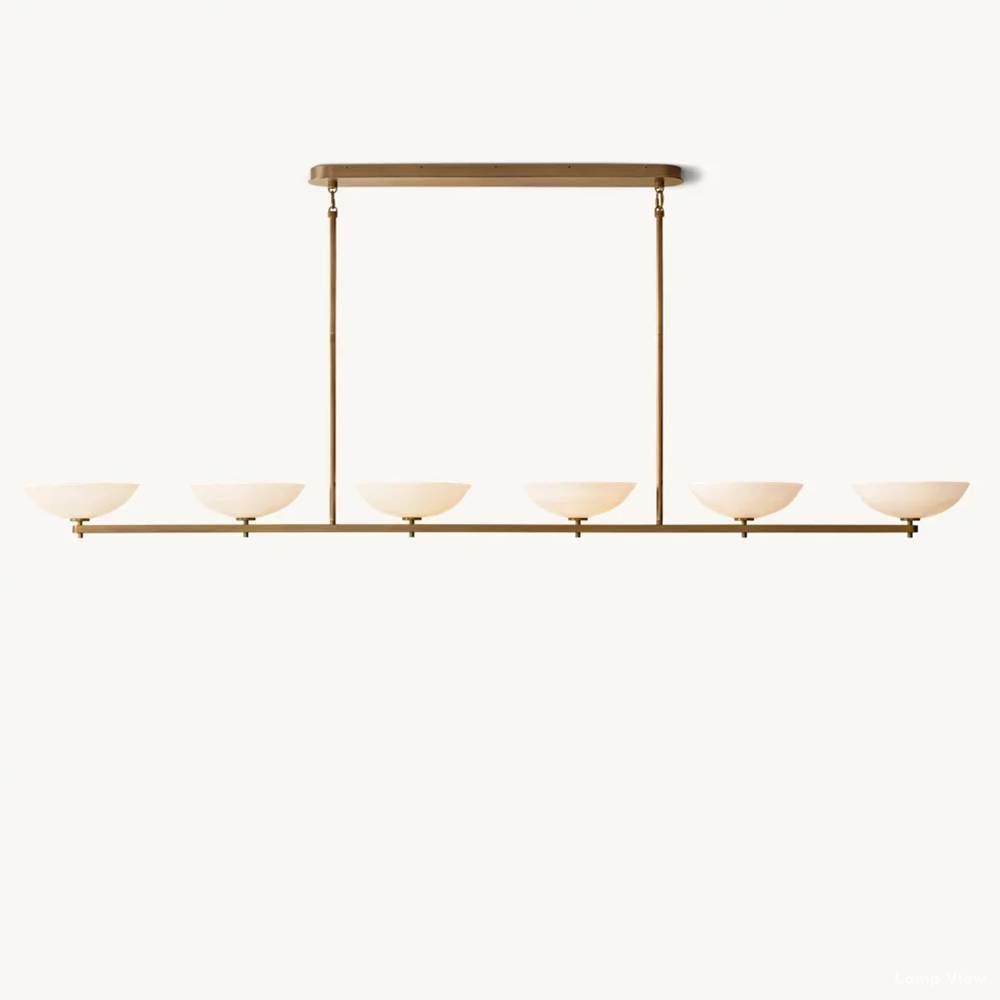 Vernet Geometric Porcelain Linear Chandelier 96"