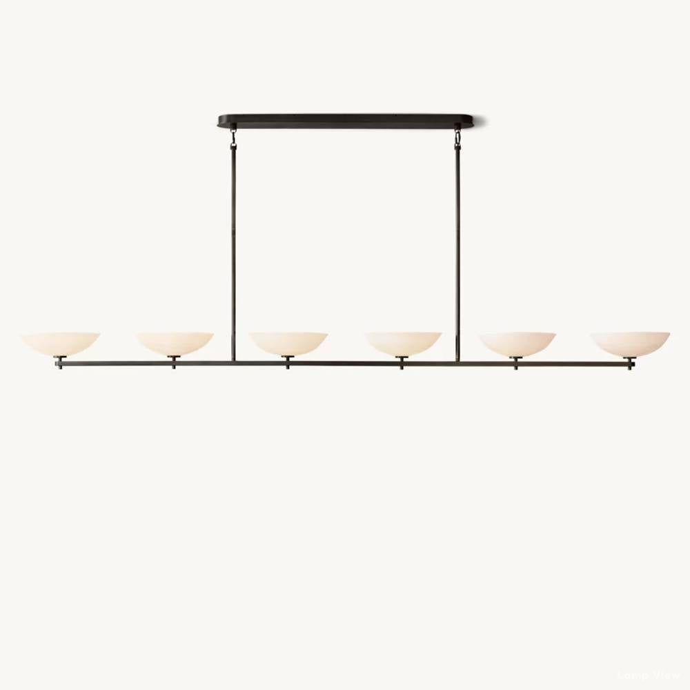 Vernet Geometric Porcelain Linear Chandelier 96"