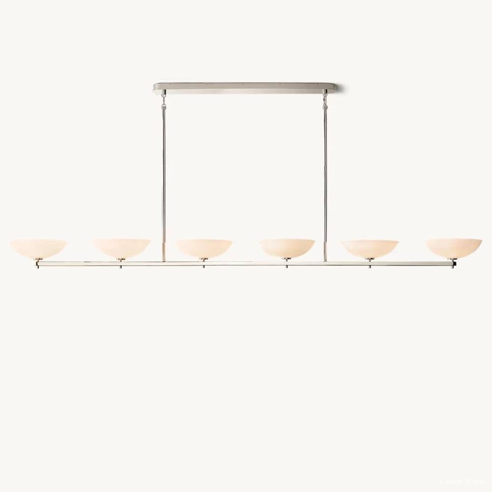 Vernet Geometric Porcelain Linear Chandelier 96"
