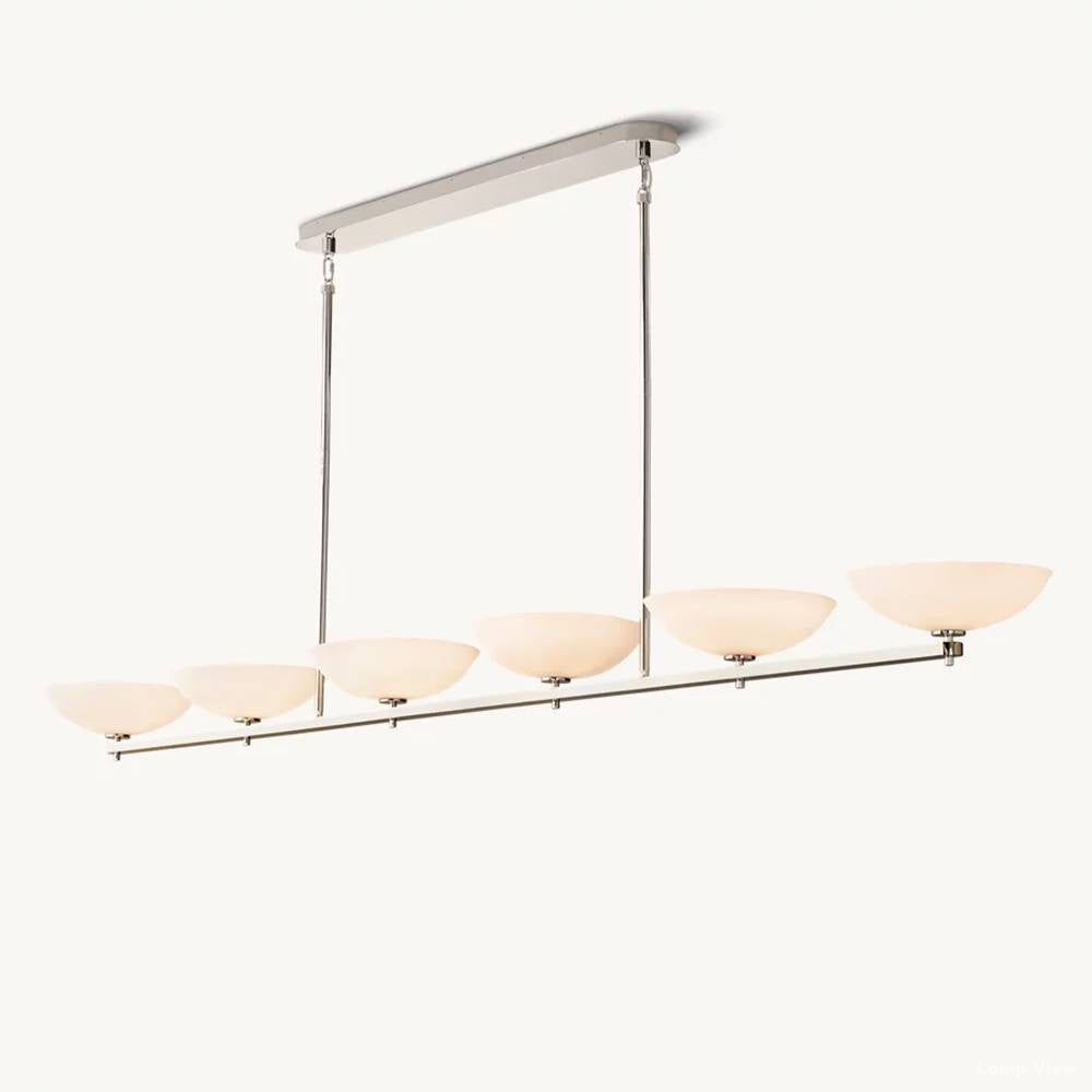 Vernet Geometric Porcelain Linear Chandelier 96"