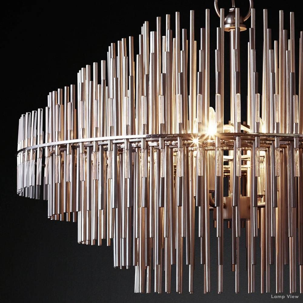 Emile Staggered Form Round Chandelier 32"