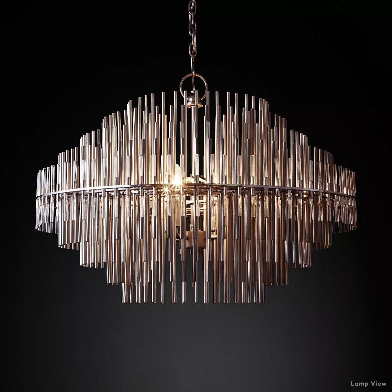 Emile Staggered Form Round Chandelier 32"
