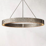Vouvray Distressed Brass Round Chandelier 60"