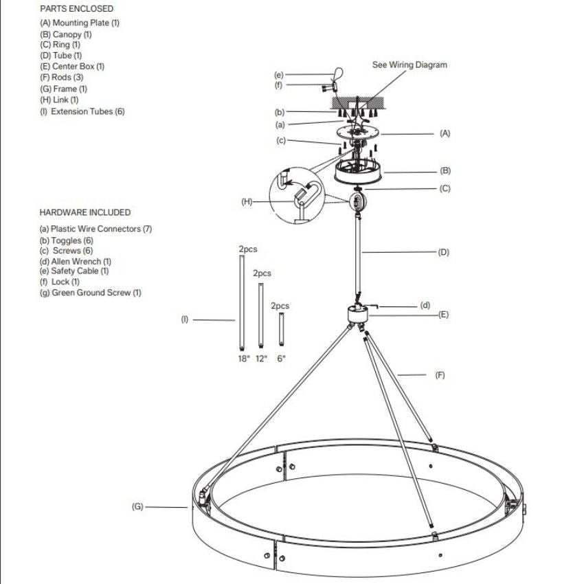 Vouvray Round Chandelier 60"