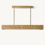 Vouvray Distressed Brass Linear Chandelier 54"