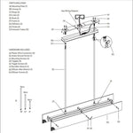 Vouvray Linear Chandelier 54"