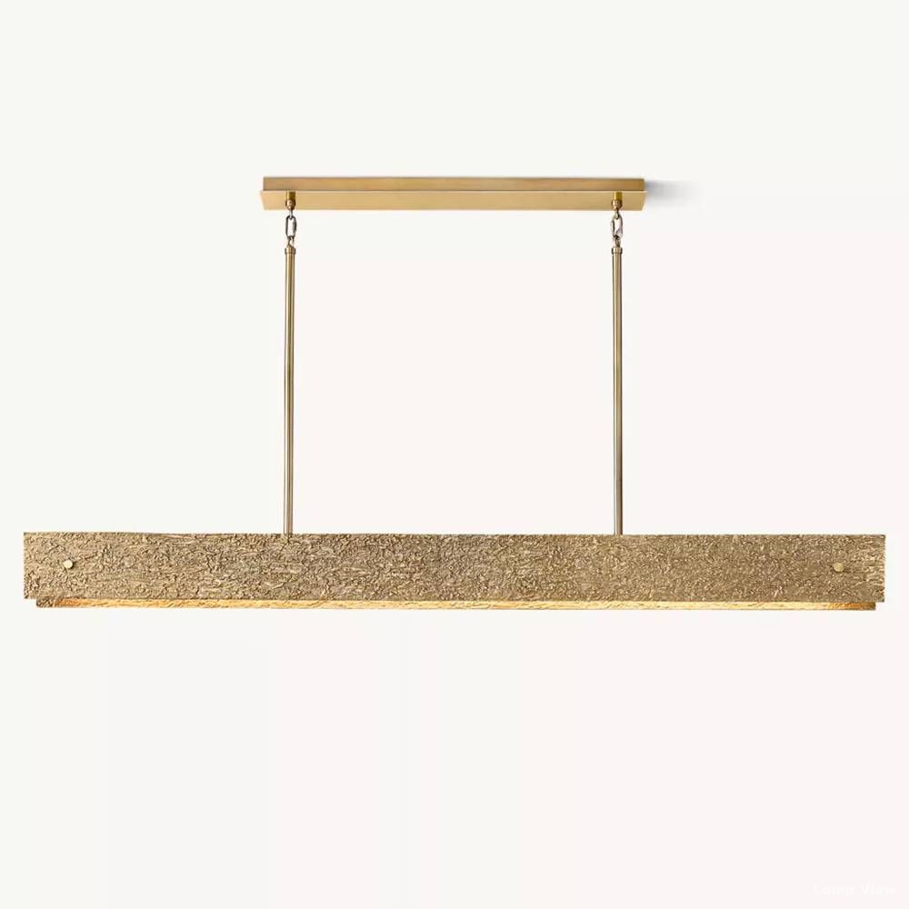 Vouvray Distressed Brass Linear Chandelier 72"