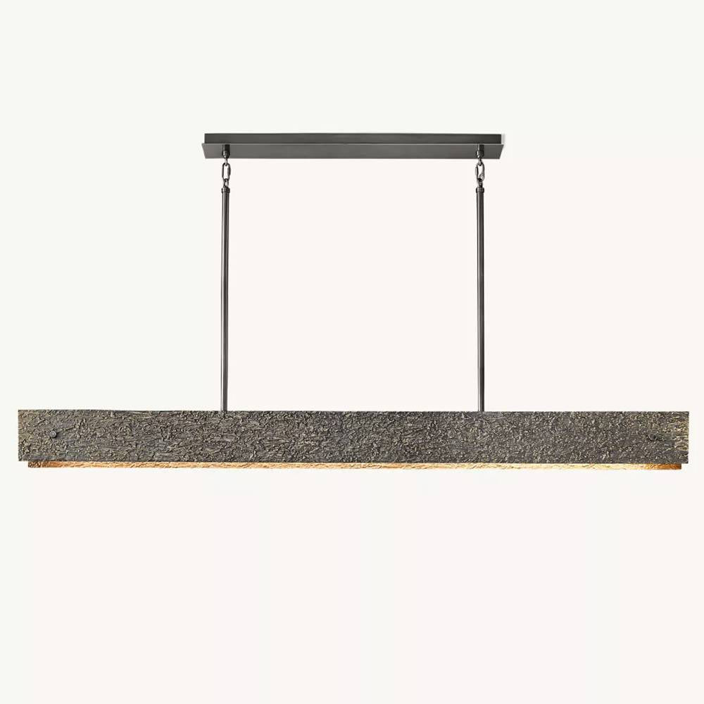 Vouvray Distressed Brass Linear Chandelier 72"
