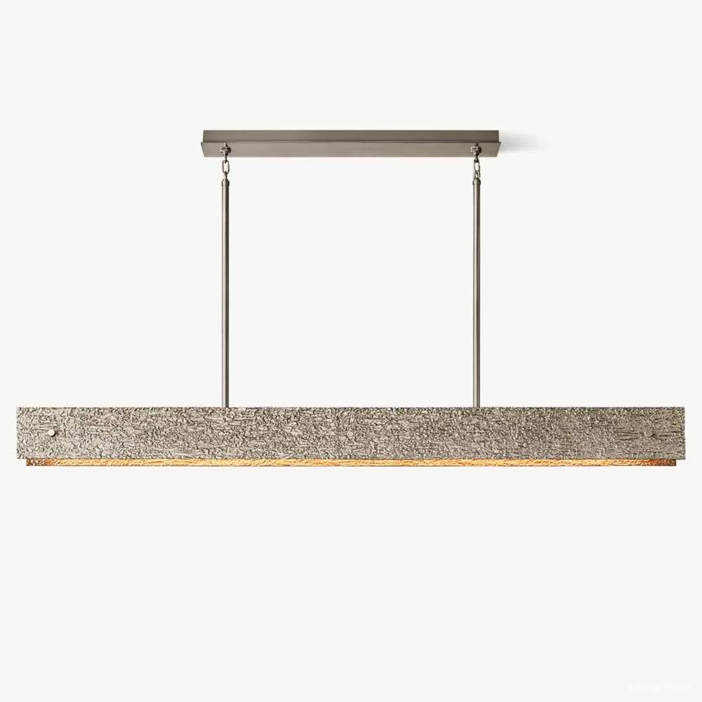 Vouvray Distressed Brass Linear Chandelier 72"
