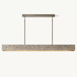Vouvray Distressed Brass Linear Chandelier 72"