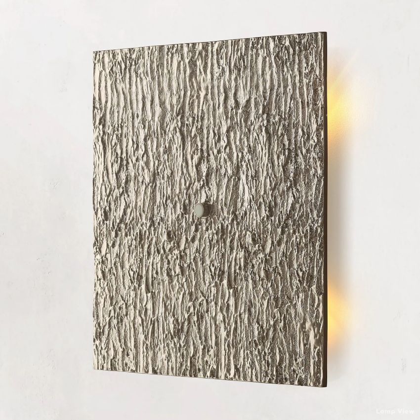 Vouvray Distressed Brass Square Wall Sconce