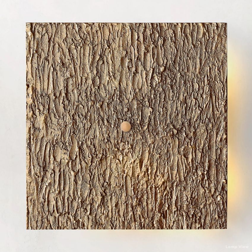 Vouvray Distressed Brass Square Wall Sconce