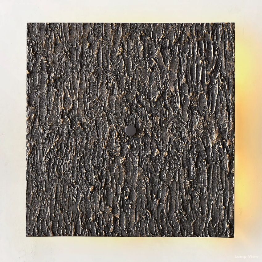 Vouvray Distressed Brass Square Wall Sconce