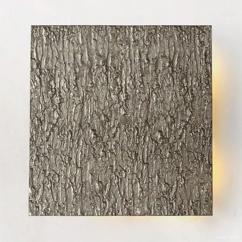 Vouvray Distressed Brass Square Wall Sconce