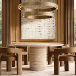 Vouvray Distressed Brass Round Chandelier 36"