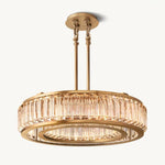 Maurier Pillared Crystal Round Chandelier 37"
