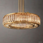 Maurier Pillared Crystal Round Chandelier 48"