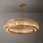 Maurier Pillared Crystal Round Chandelier 48"